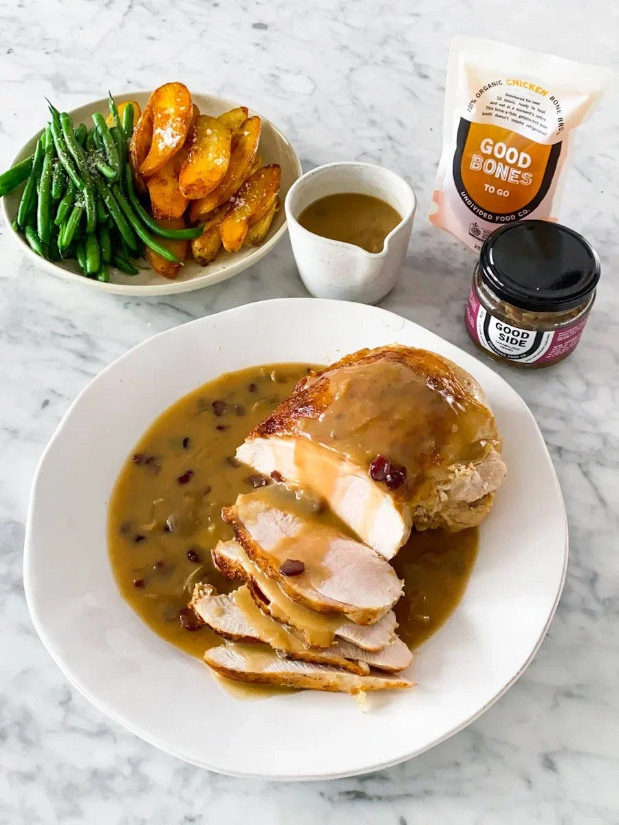 Poached Turkey Breast + Gravy