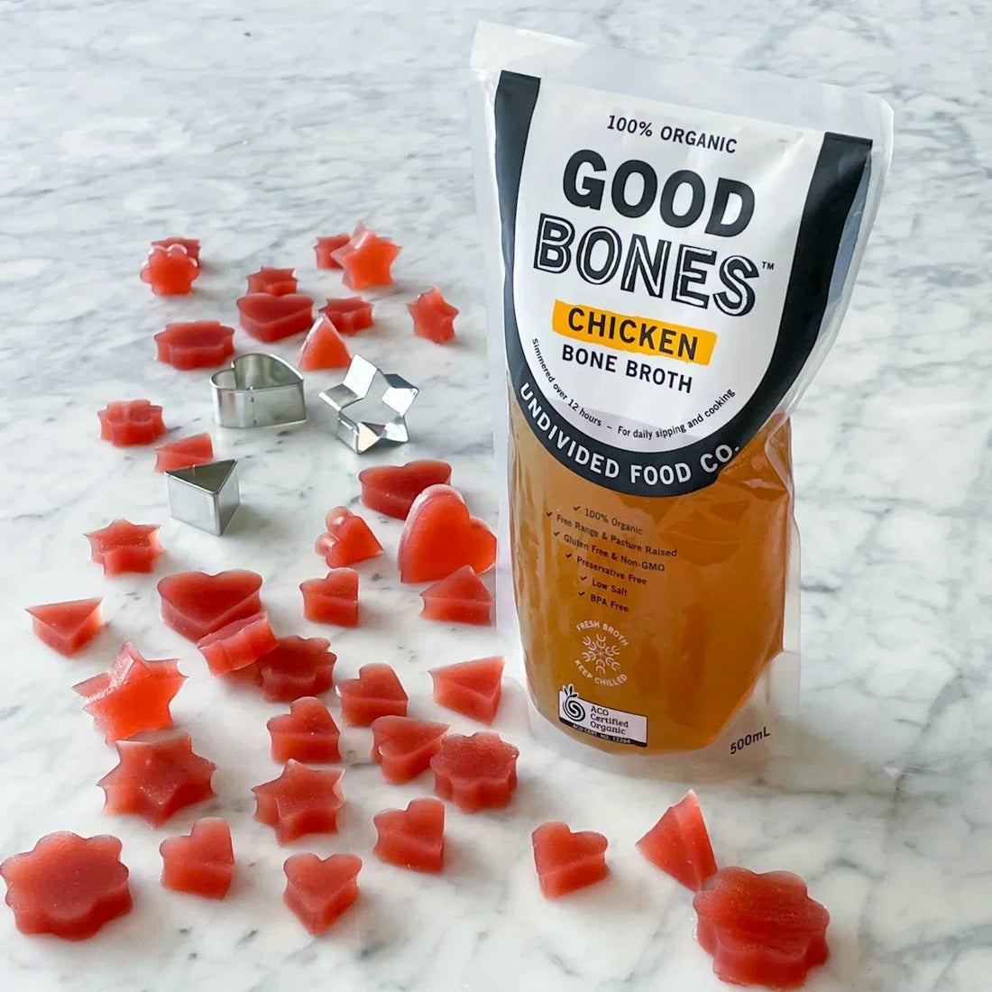 Broth Peach Raspberry Gummies
