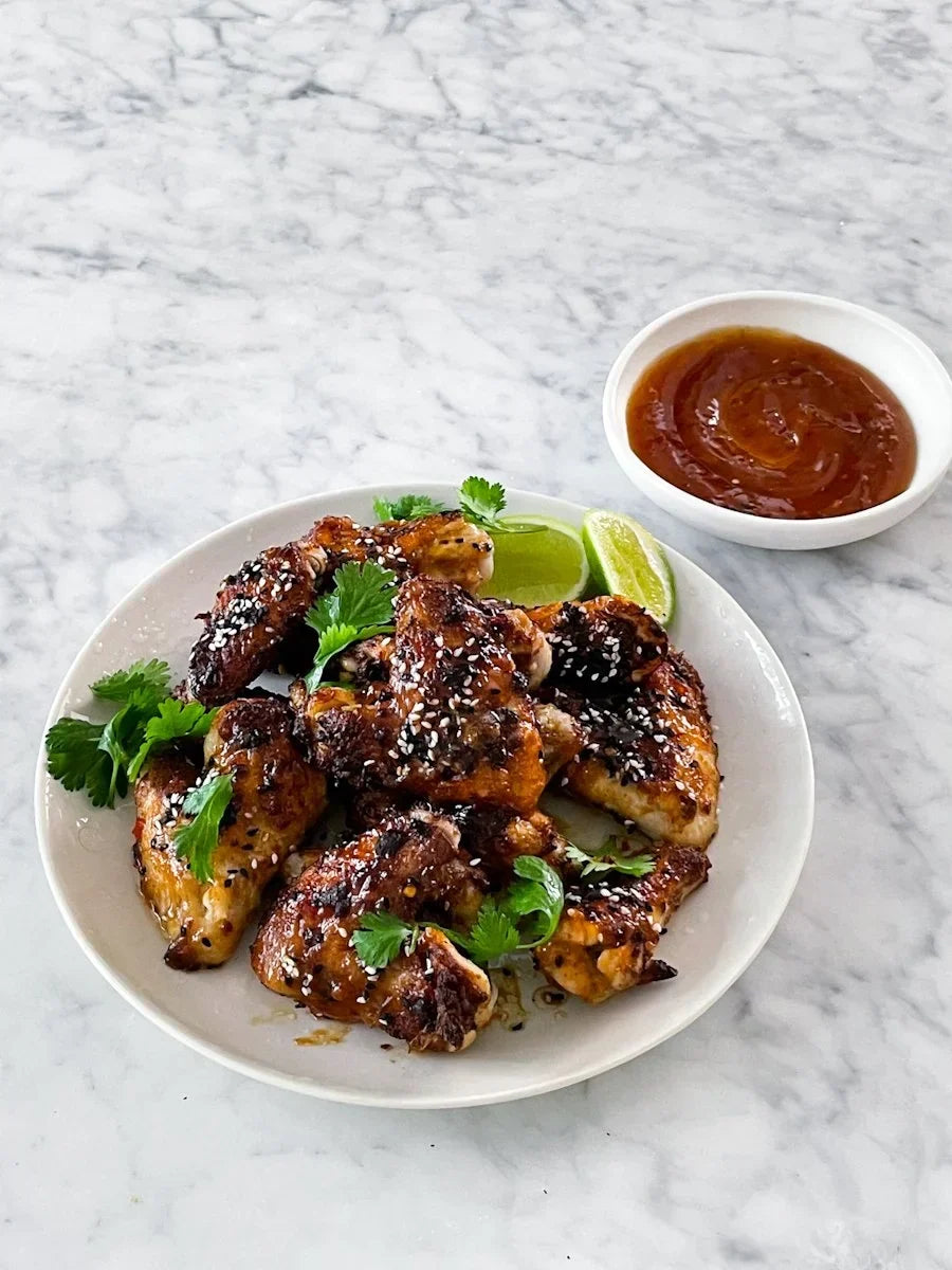 Sesame Crusted Wings with Sweet Chilli