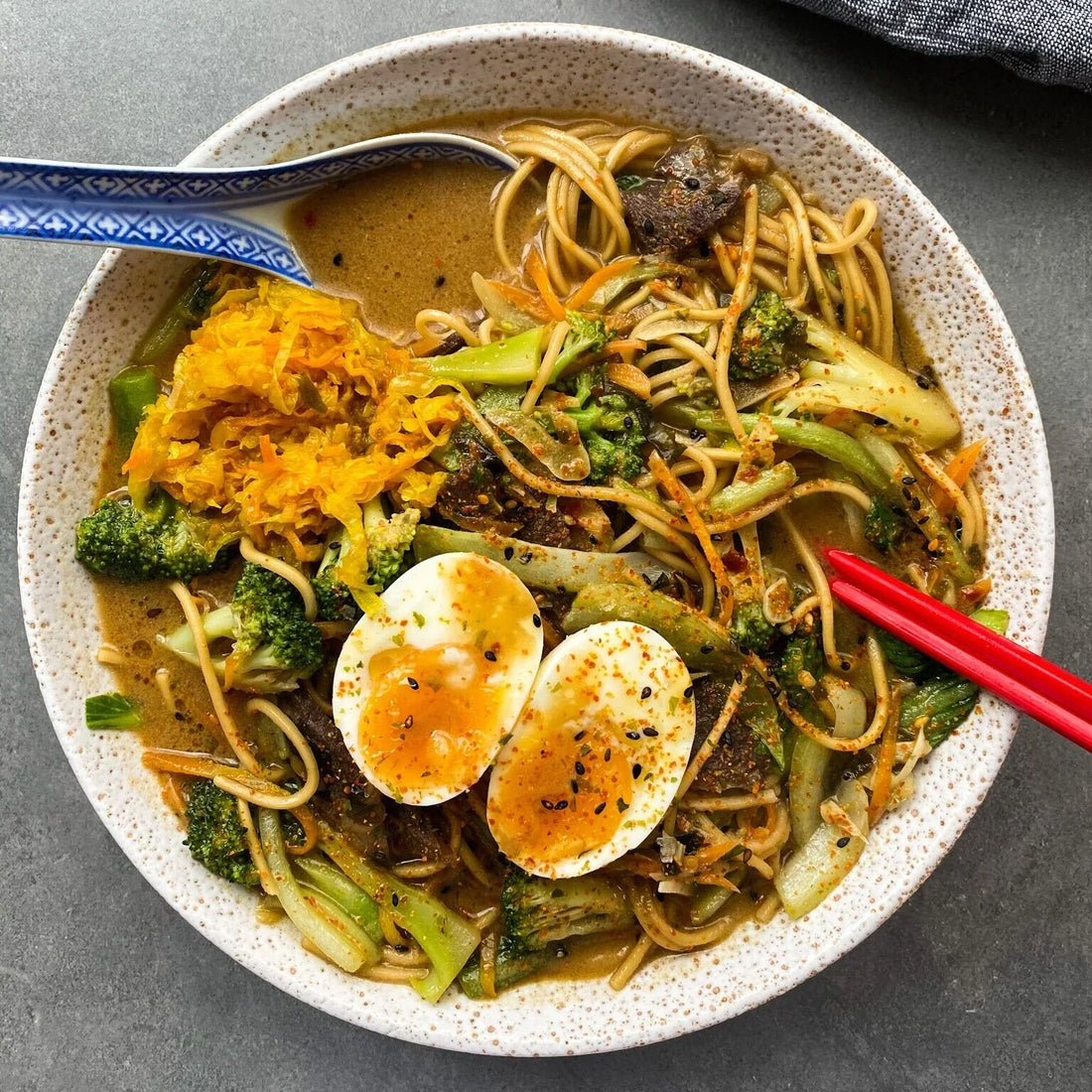 Burnt Miso, Beef, Broccoli & Chilli Ramen