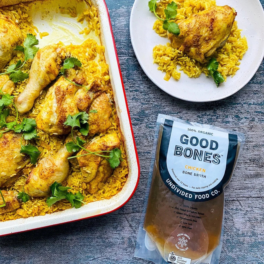 Butter Chicken and Rice Tray Bake