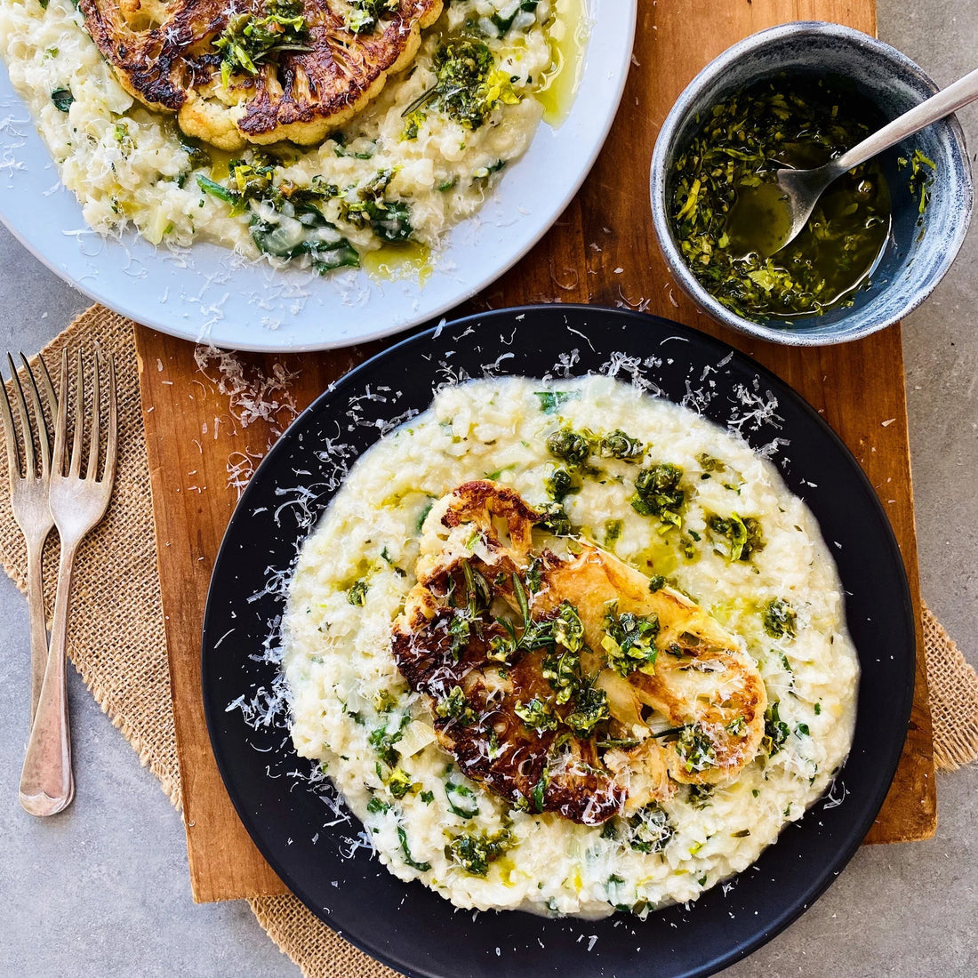 Cauliflower Bone Broth Risotto
