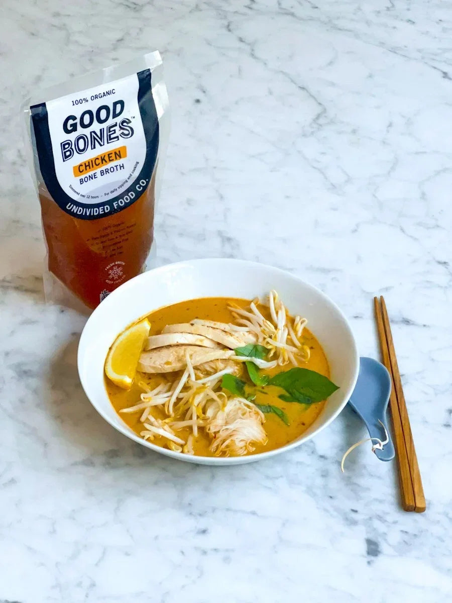 Quick and Easy Chicken Broth Laksa