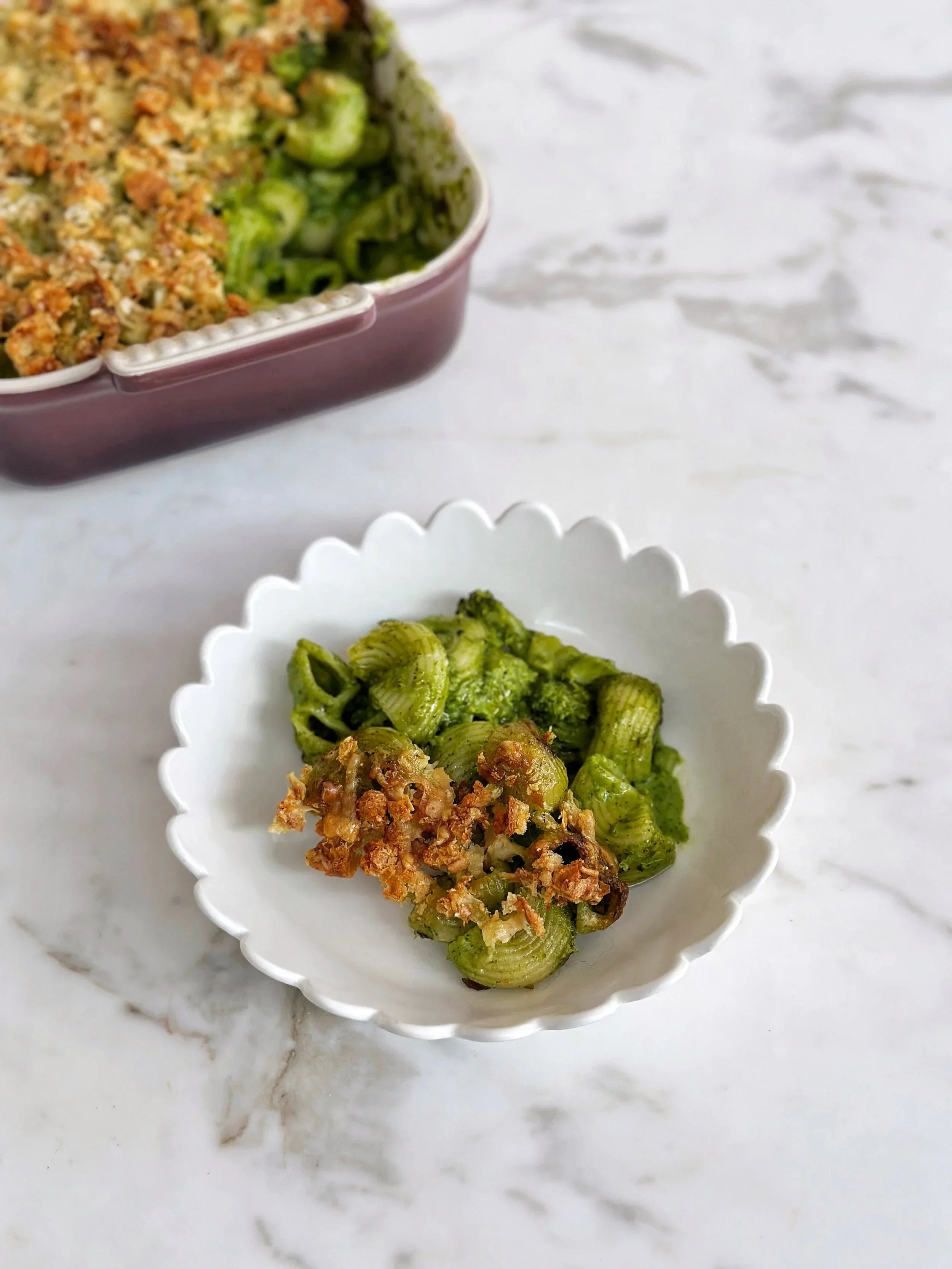 Green Cheesy Pasta Bake