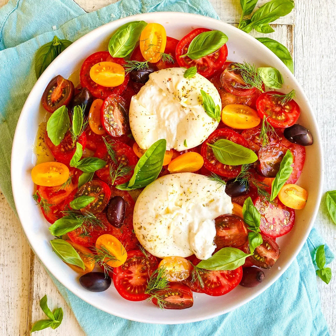 Mediterranean Tomato and Burrata Salad