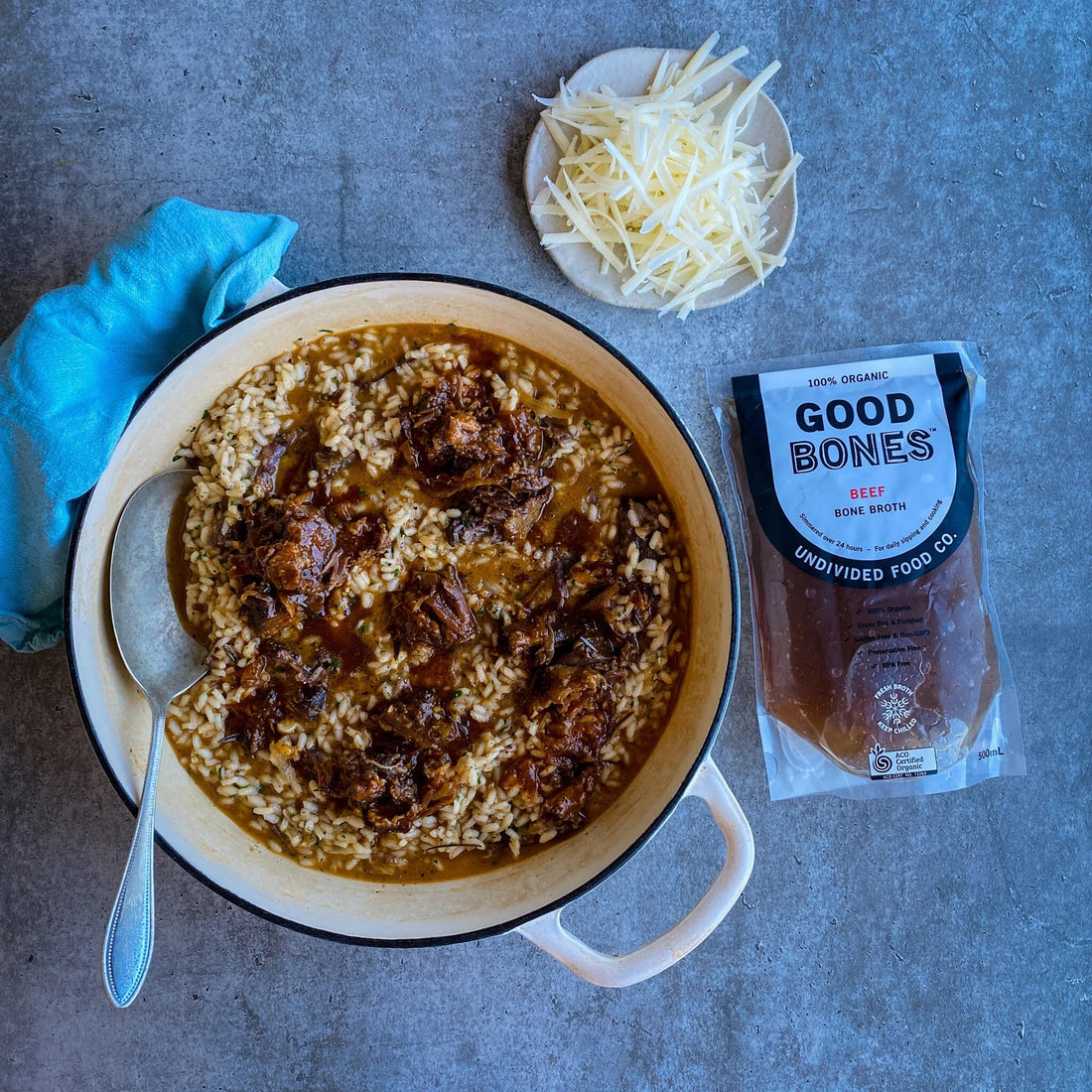 Braised Oxtail risotto