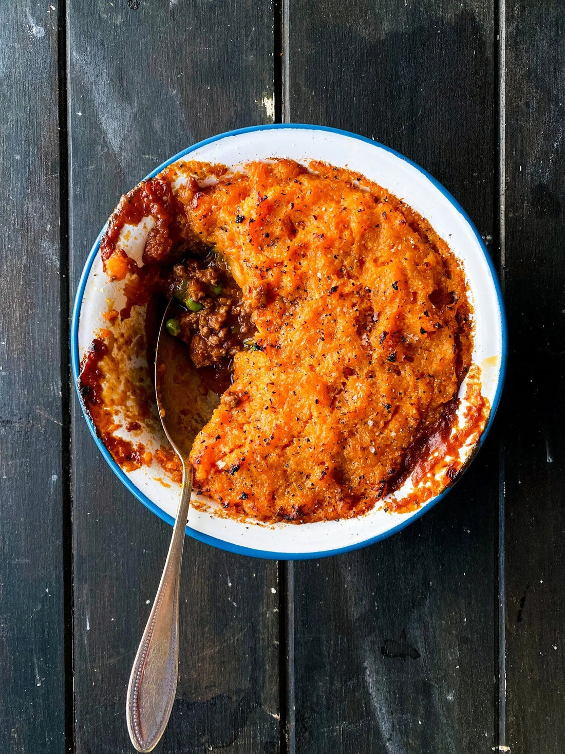 BBQ Lamb Shepard's Pie with Sweet Potato Crust