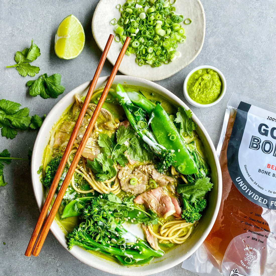 Bone Broth Paste & Beef and Soba Noodles