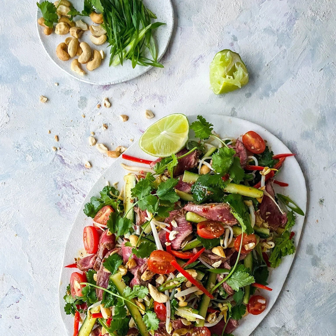 Chilli Sesame Seared Beef & Noodle Salad