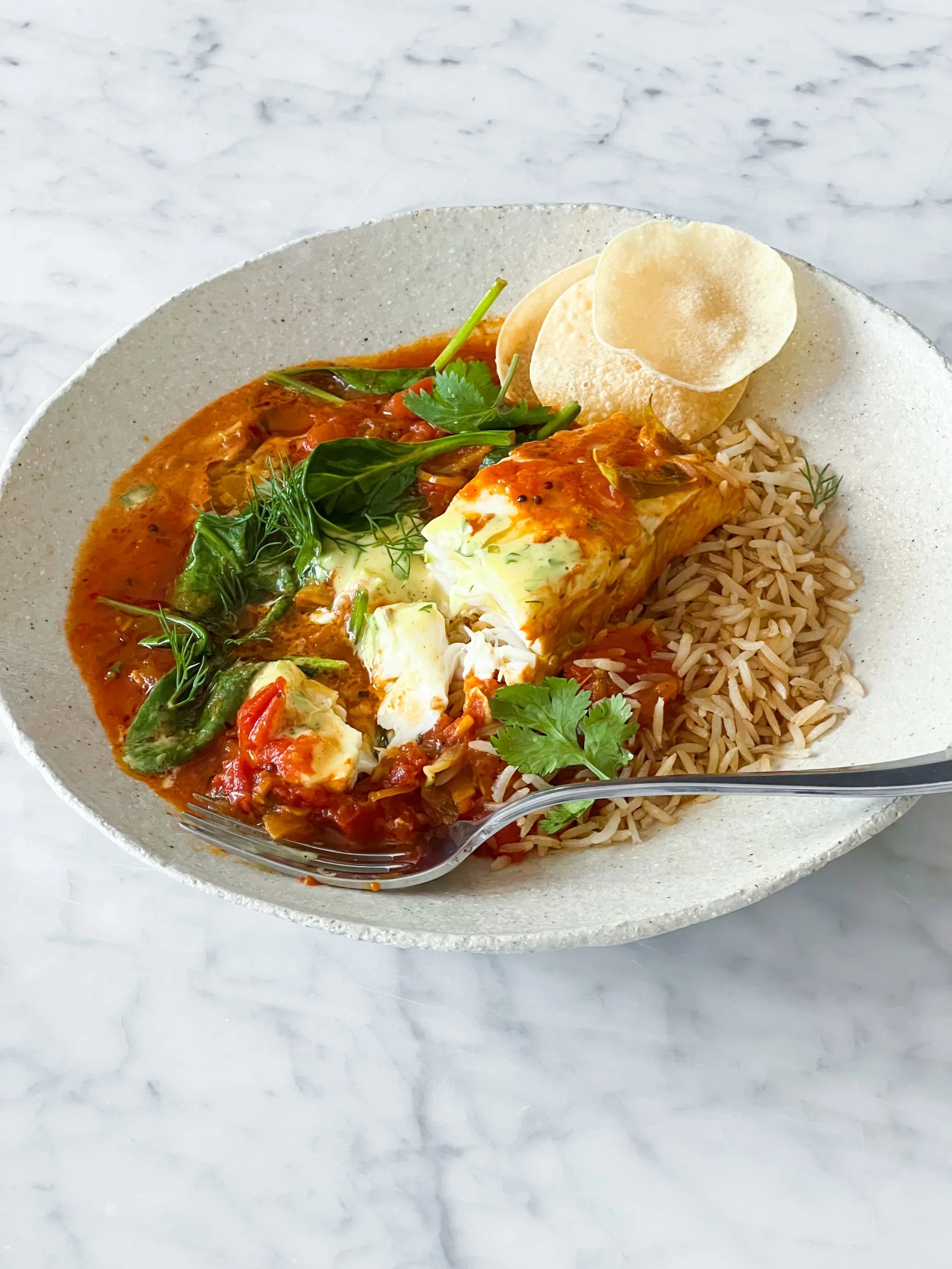 Curry Poached Fish - A one-pot winter warmer