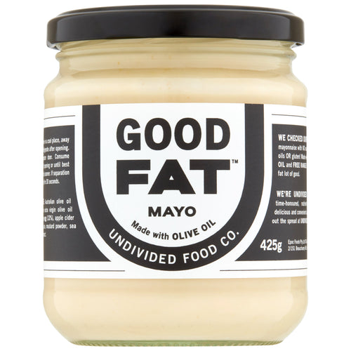 GOOD FAT Jumbo Mayo made with olive oil, 425g jar