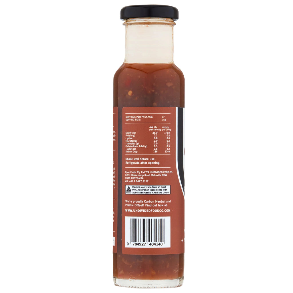 GOOD Sauce Sweet Chilli 260g bottle, angled view