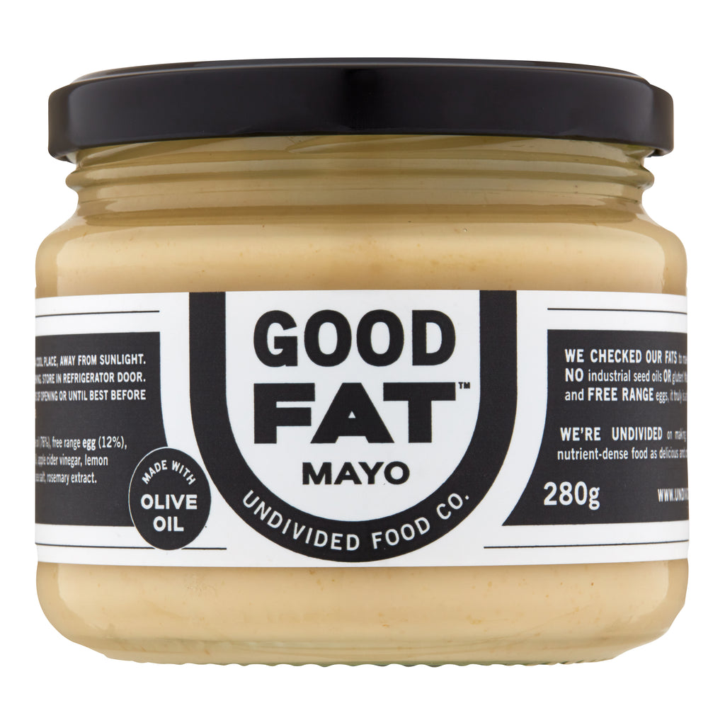 GOOD FAT Mayo 280g jar, front of label