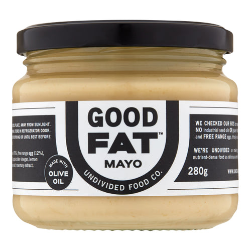 GOOD FAT Mayo 280g jar, front of label
